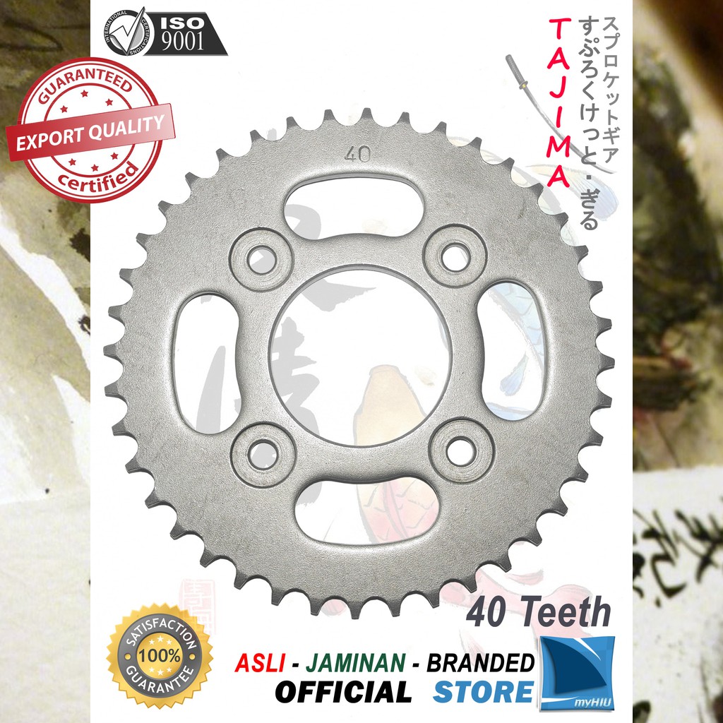 Gigi Tarik 30T ~ 45T HONDA Revo / Absolute / New / FI / Gir Belakang - Rear Sprocket Gear TAJIMA-428-40T