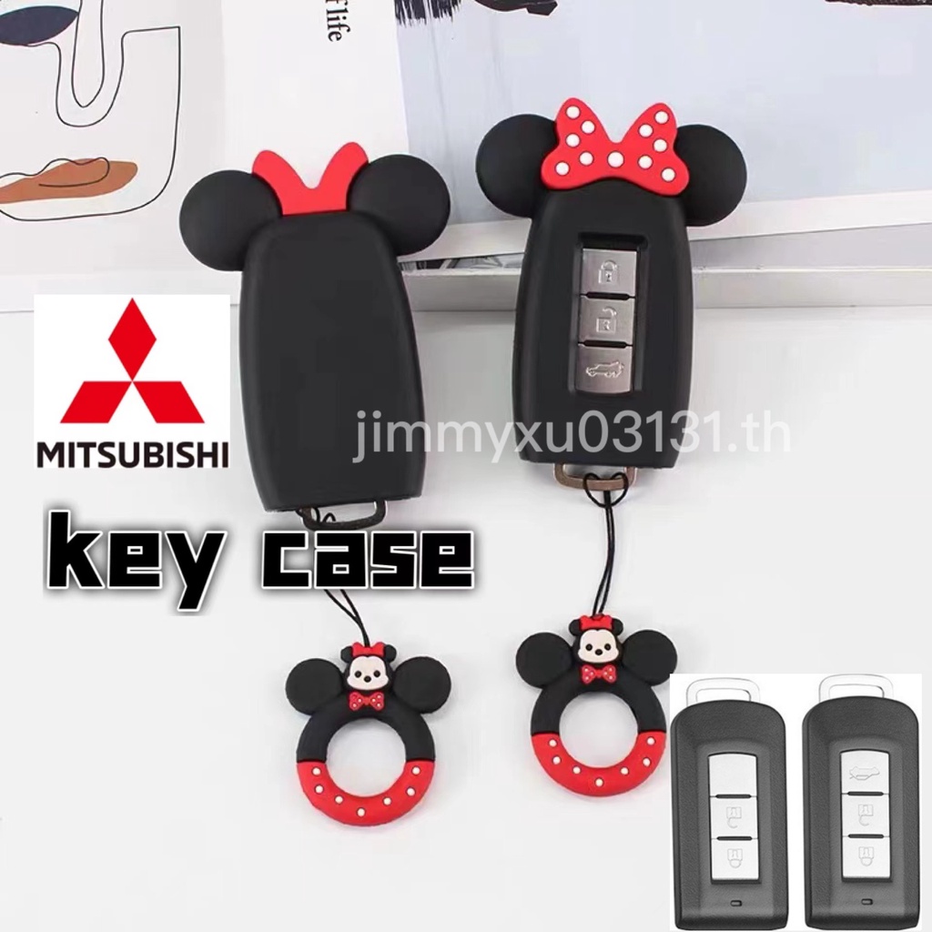 Case Kunci remote Mobil Bahan TPU Motif Kartun Untuk Mitsubishi Xpander Outlander 3 ASX Colt Lancer Grandis Pajero Sport Eclipse