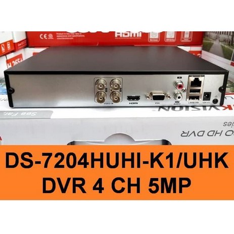 DVR HIKVISION 4CH 5MP DS-7204HUHI-K1/UHK ECONOMIC SERIES (4K &amp; H265+)