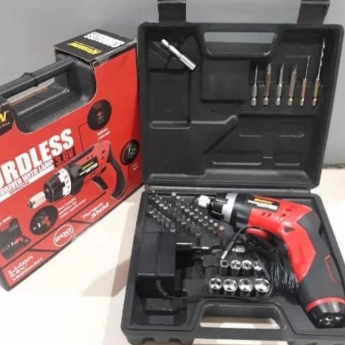 Mesin Bor Obeng Cordless Krisbow Screwdriver LED 10109266