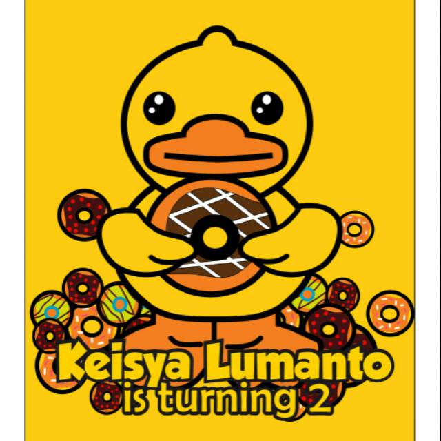 

Perlengkapan label ulang tahun dan standing character B'DUCK