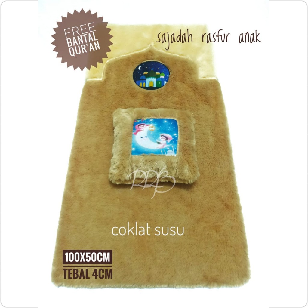 [☑️COD] Sajadah Rasfur Bulu Lembut Empuk Ukuran 100cm x 50cm Sejadah Anak Sajadah For Kids 20 Warna