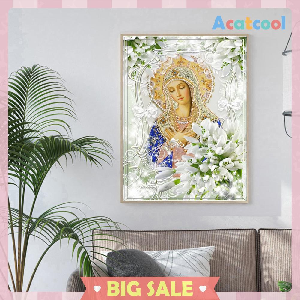 Lukisan Sulaman Berlian 5D Jahitan Bersilang Desain Jesus Woman DIY, 40x50cm