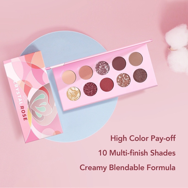 You Crystal Rose Eyeshadow Pallete 10 Color