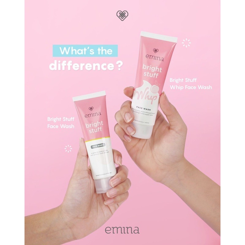 `ღ´ PHINKL `ღ´ ╰☆☆ 𝔢мιℕά ☆☆╮ Emina Bright Stuff Whip Foam sabun cuci muka wajah mencerahkan