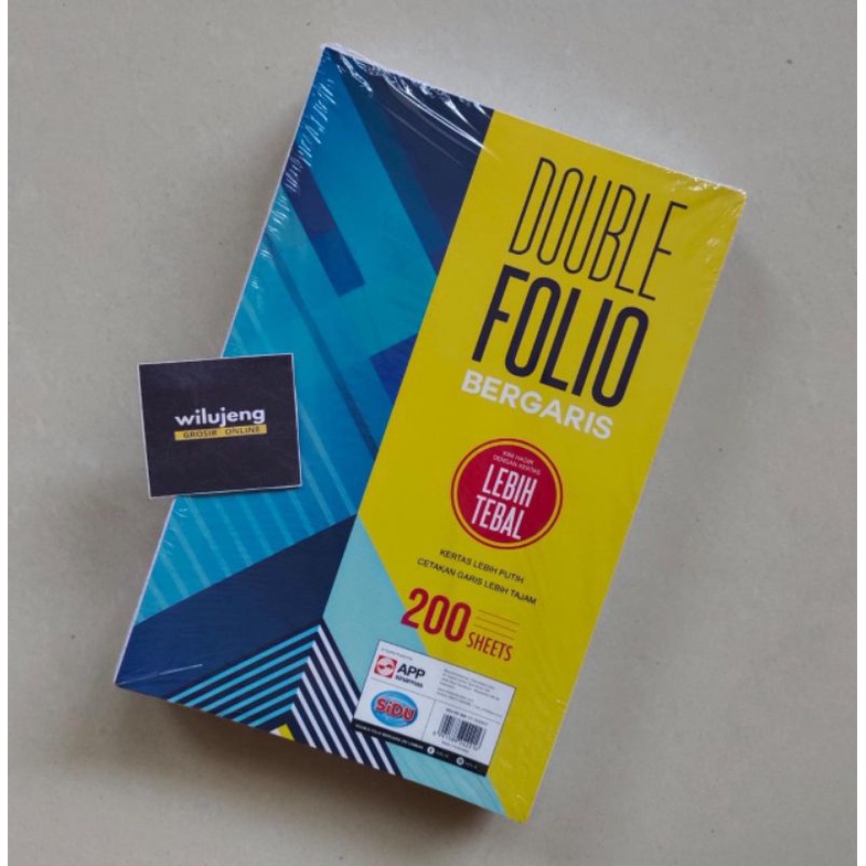 

Kertas Double Folio Bergaris Tebal 70gsm Sidu 200 lbr (pak) (1970gr)