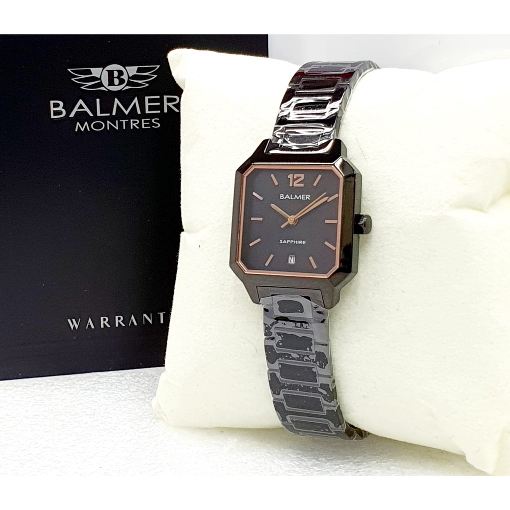 Jam Tangan Balmer 8140 Fashion Wanita Kasual Rantai Stainless Sapphire Original