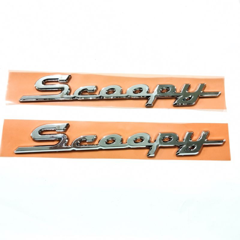 Emblem Scoopy fi crome timbul