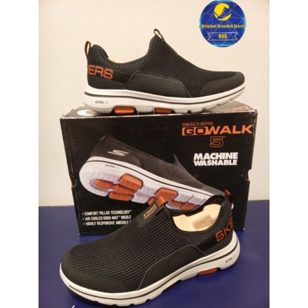 Skechers Go Walk 5 Performance Downdraft / Machine Washable (216015BKOR)