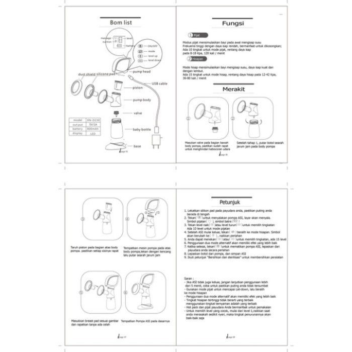Makassar ! Breast Pump / Pompa Asi  Single Electric Claire's BP-A20
