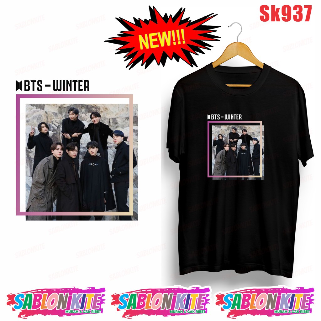 MURAH!!! KAOS KPOP WINTER SK937 JK V RM JH JM SG JIN UNISEX COMBED 30S