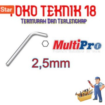 Kunci L biasa Panjang 2,5mm / Multipro Kunci L Panjang 2.5mm / Multipro / Kunci L