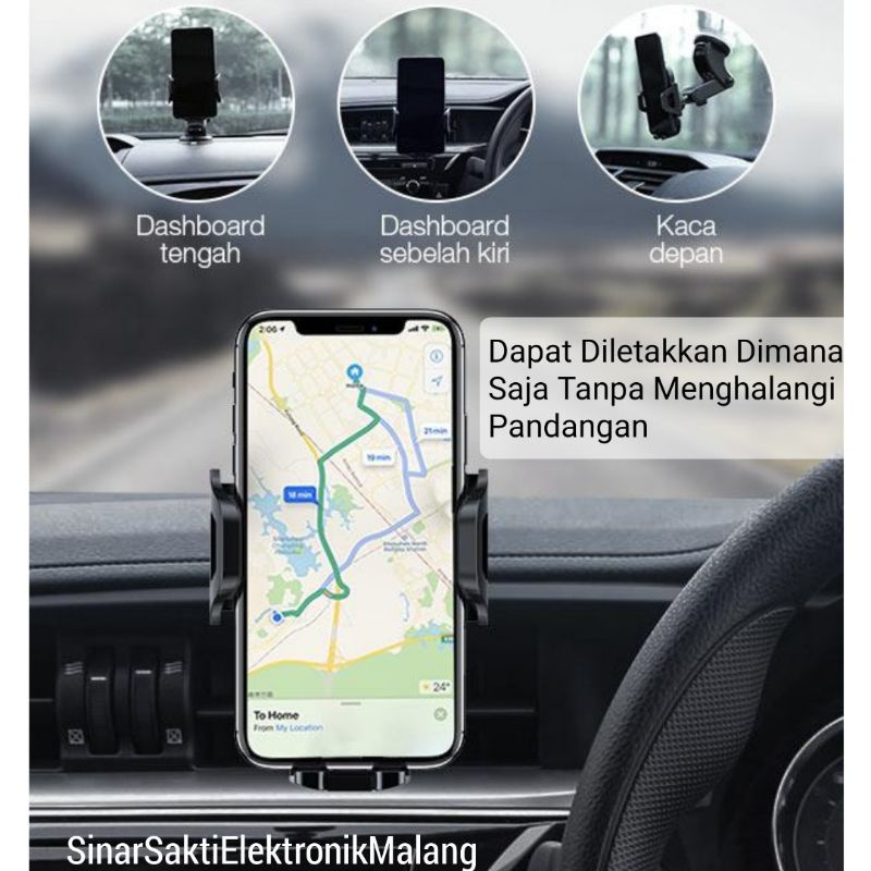 Robot Phone Holder HP Mobil Universal Tatakan Alas Tempat HP RT-CH12 Dashboard