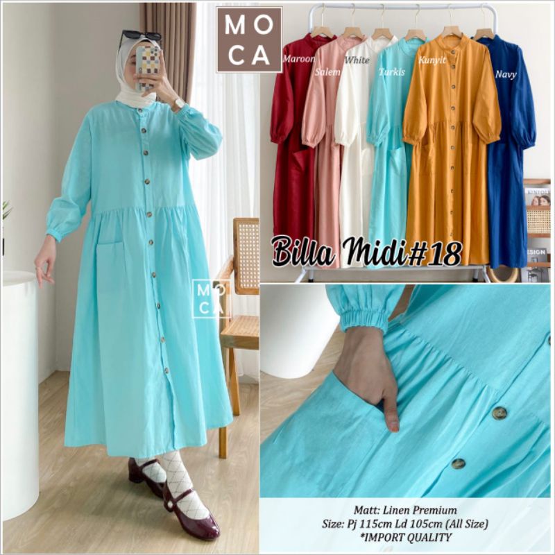 BILLA MIDI #18 ORIGINAL PRODUK BY MOCA (REAL PICT ORI BERLABEL MOCA)