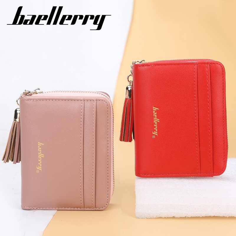 BAELLERRY N1823 Dompet Wanita Kecil Dompet Lipat Bahan Kulit PU Leather Premium WATCHKITE WKOS