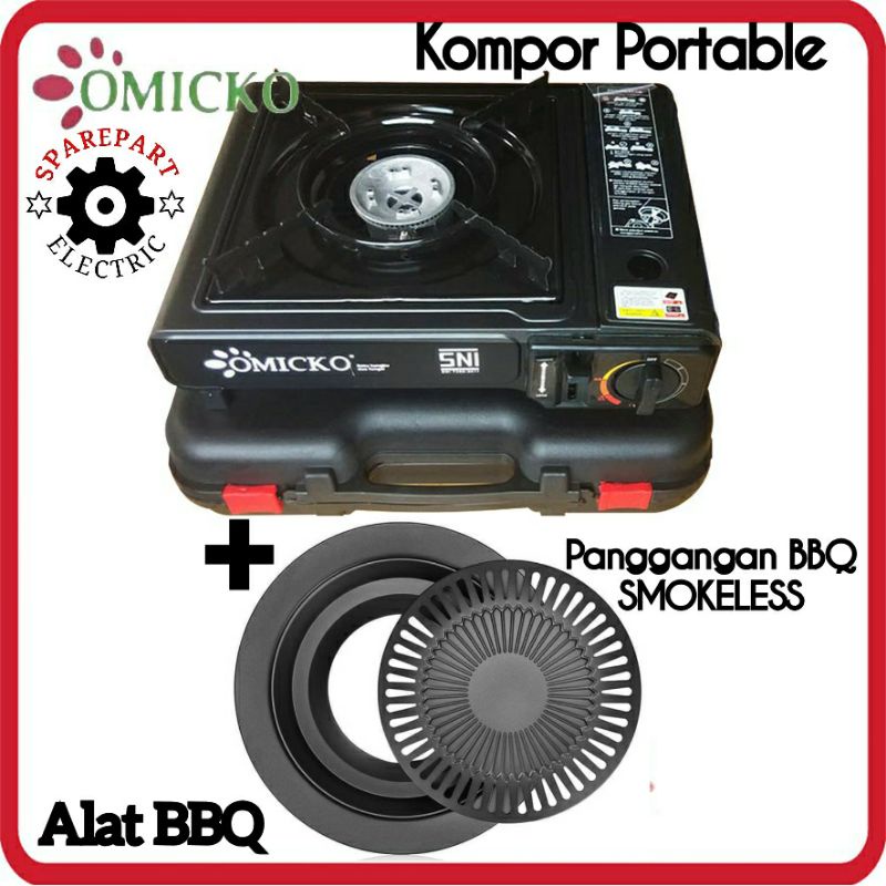 KOMPOR GAS PORTABLE - CAMPING 2IN1 BISA GAS KALENG / LPG KOMPOR PIKNIK