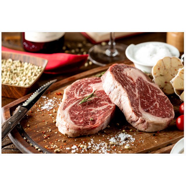 

Ribeye Steak Wagyu Rib Eye MB 7+ Daging Sapi Premium Import AUS