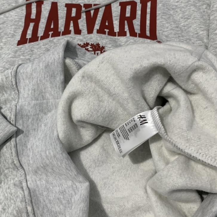Murah Hoodie H&M Harvard Grey Crewneck Harvard HnM ORIGINAL FULLTAG sweater h&m wanita pria