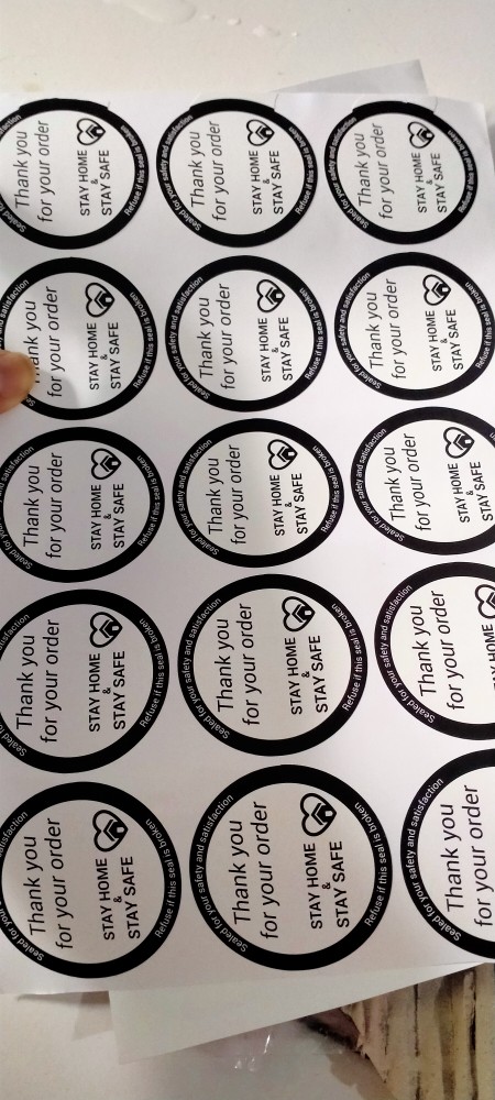 Stiker Segel/ Kerak Telor / Security / Tamper Untuk Safe Delivery