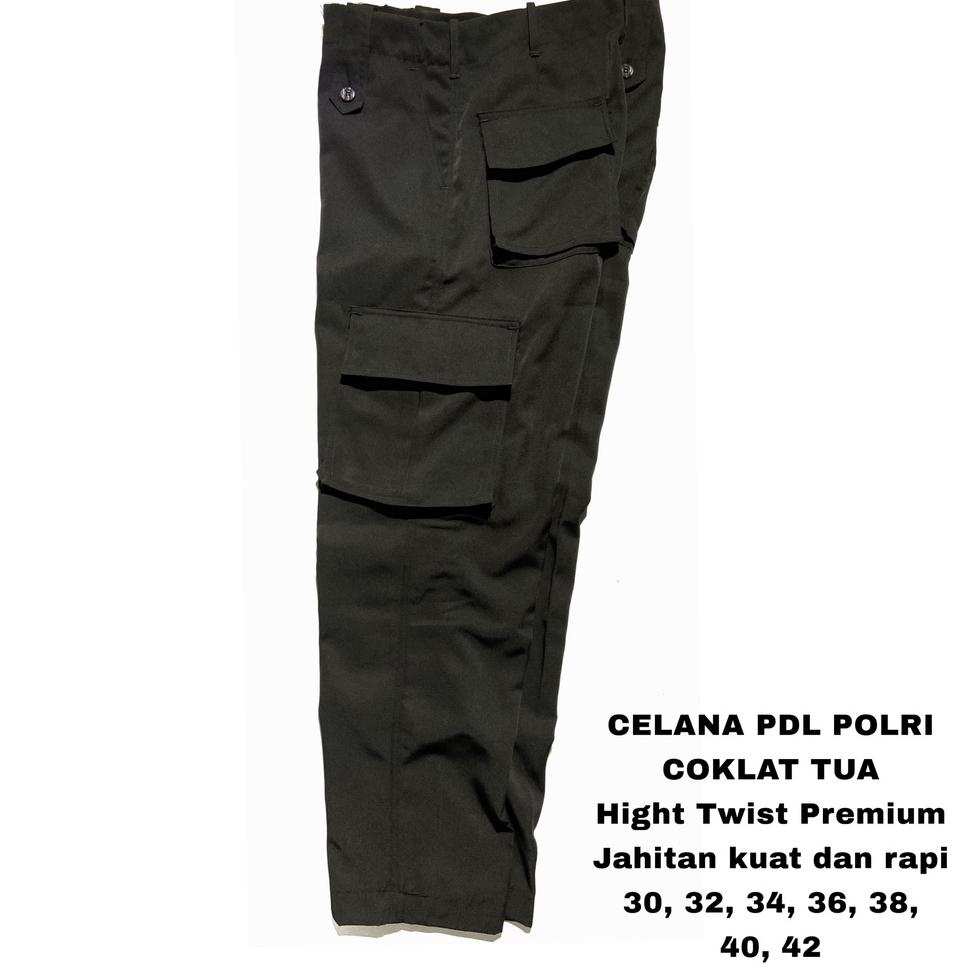 "MAM.25Au22ᵁ" Celana PDH PDL SATPAM SECURITY COKLAT POLRI Coklat Tua Celana PDH POLRI Celana PDL POL