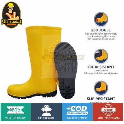 SEPATU SAFETY BOOTS SNI PROYEK STRENGTH UJUNG BESI STEEL TOE