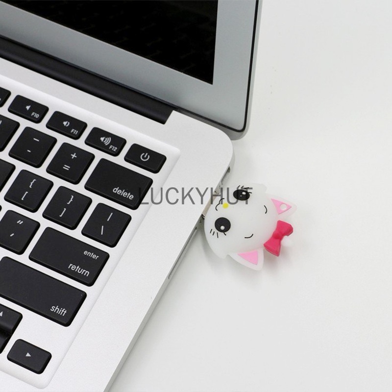 Pendrive 128GB 1TB 2TB 1gb 8GB 16GB 32GB 64GB Desain Kucing Hitam Putih Mata Besar