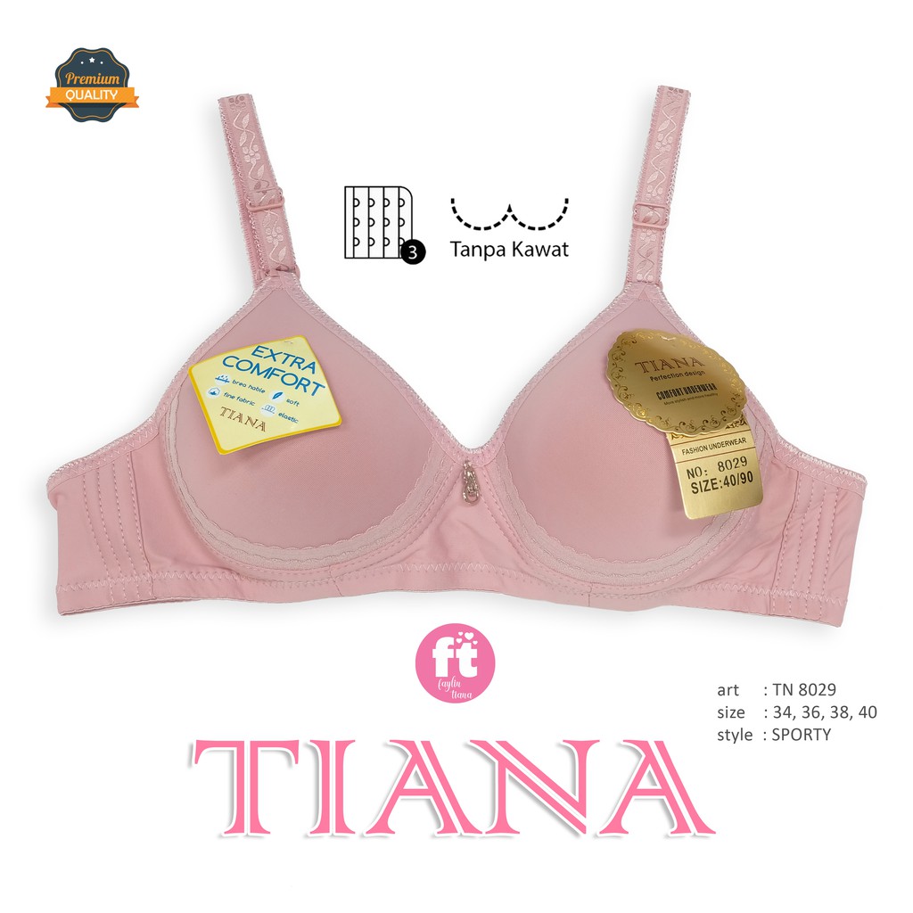 TIANA | BRA Cup B TANPA KAWAT KAIT 3 / BH Cup B KAIT 3 / art TN 8029