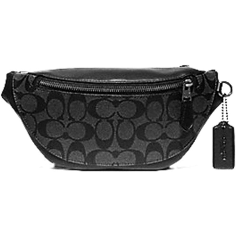 COACH MINI WAISTBAG BLACK SIGNATURE ( F84711)