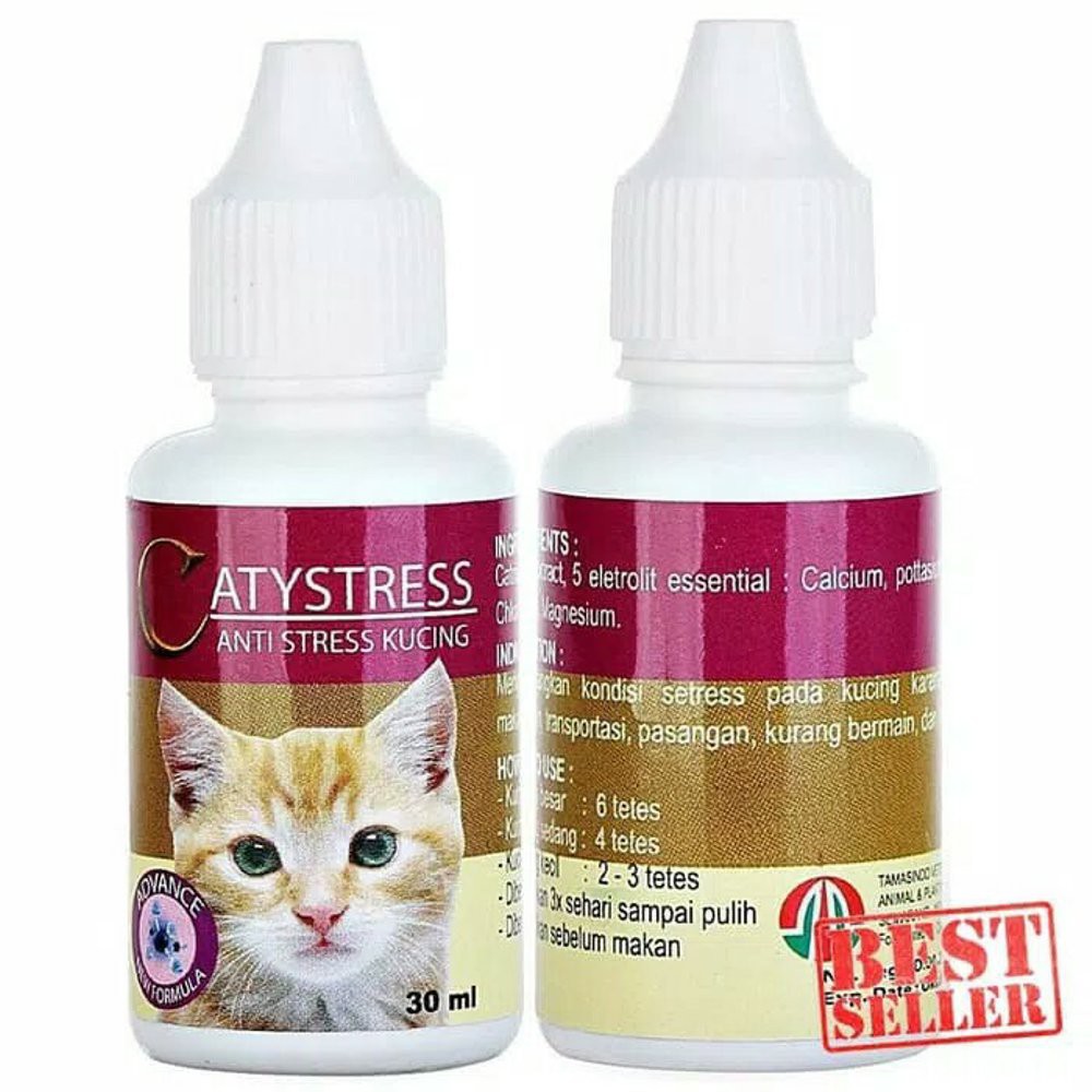 CATYSTRESS CAT - Obat Anti Stress Kucing Caty Stress CatyStres Caty Stress