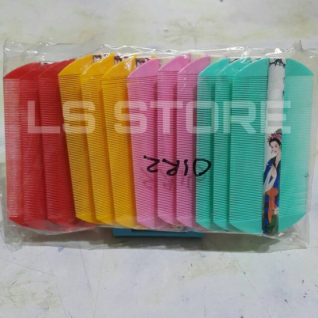 SERIT RAMBUT PLASTIK MIKA BESI TEBAL BAGUS SISIR TULANG ANTI KUTU