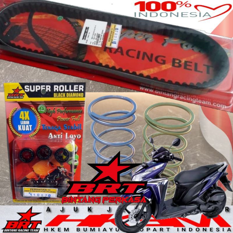 PAKET UPGRADE BRT CVT VANBELT VARIO 125 OLD 125/150 LED ROLLER RACING 11 15 16 17 18 GRAM PERCVT CLD