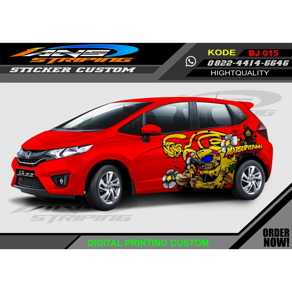 STICKER DECAL VARIASI MOBIL MARSUPILAMI / DECAL STICKER MOBIL