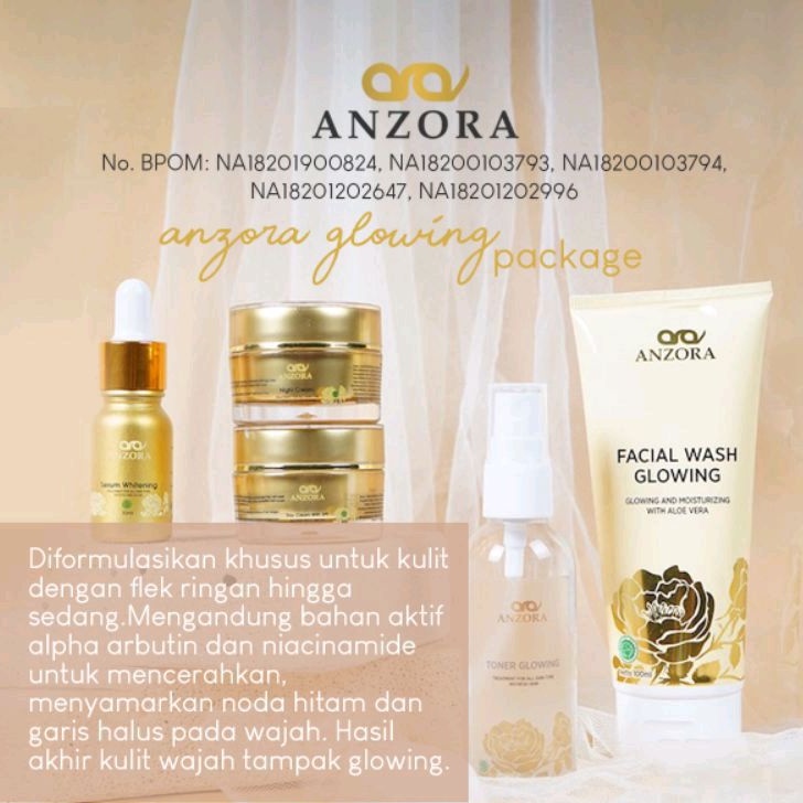 ANZORA CREAM GLOWING DAN ACNE (SUDAH BPOM)