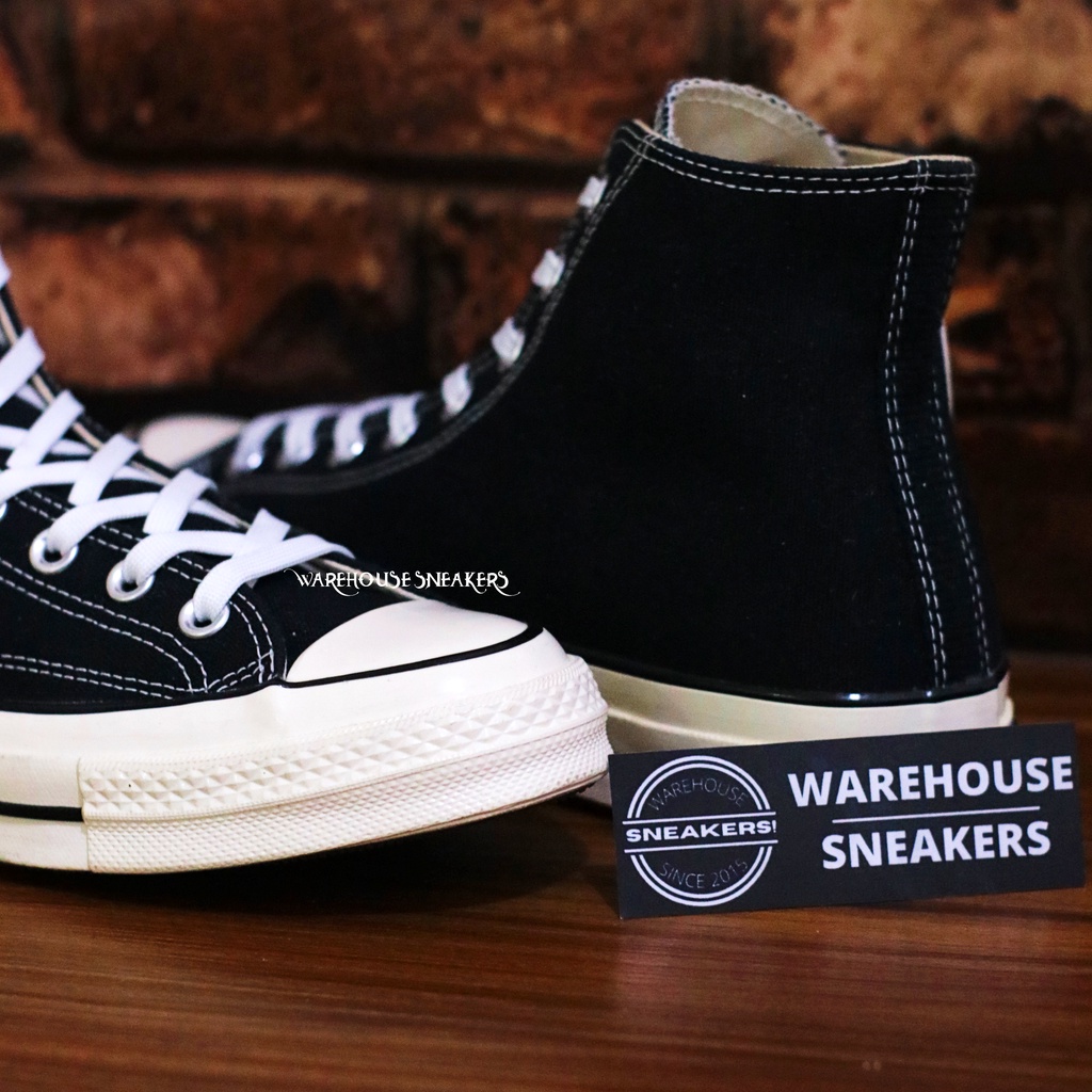 Converse 70s Chuck Taylor High Black White / Sepatu Konvers Konverse Hitam Putih Tinggi