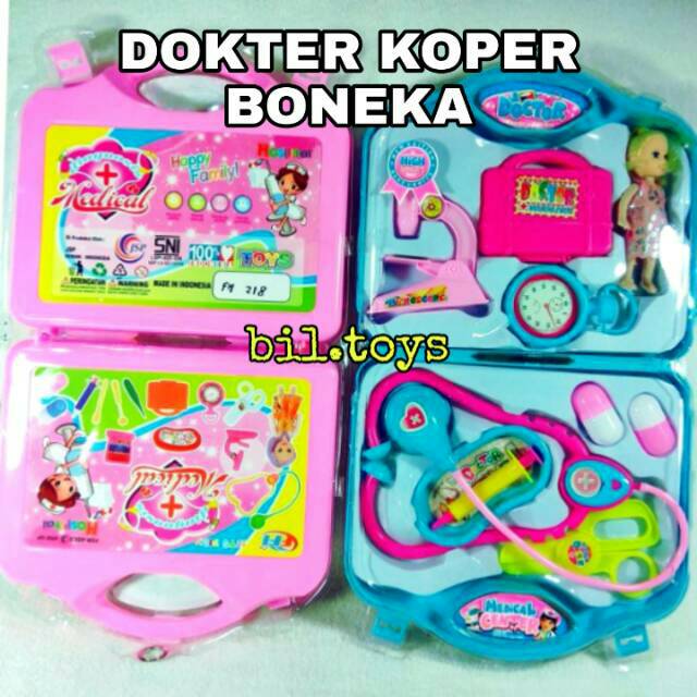 MAINAN ANAK PEREMPUAN LAKI LAKI PERAN DOKTER MAINAN DOKTER DOKTERAN MAINAN DOKTER KOPER + BONEKA
