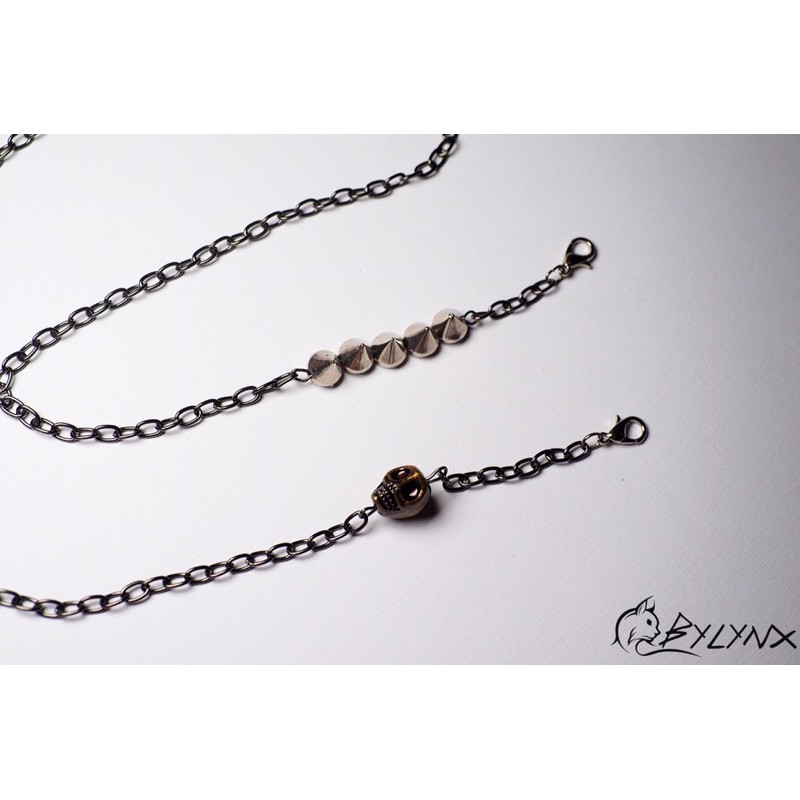 Tali Masker Rantai // Strap Mask BYLYNX “Skull Punk”