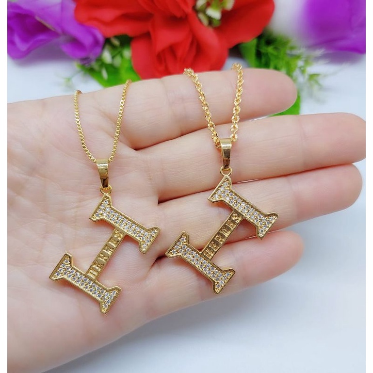 Set Xuping Kalung+Liontin Lapis Emas 18k 052-055