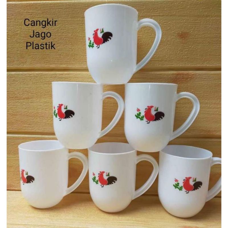 CANGKIR PLASTIK AYAM JAGO/CANGKIR KOPI SOUVENIR