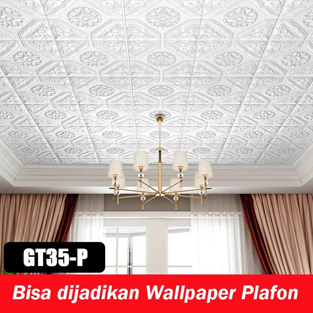 Wallpaper 3D FOAM / Wallpaper Dinding 3D Motif Foam Batik Bunga More High Quality / Wallfoam 3D-4