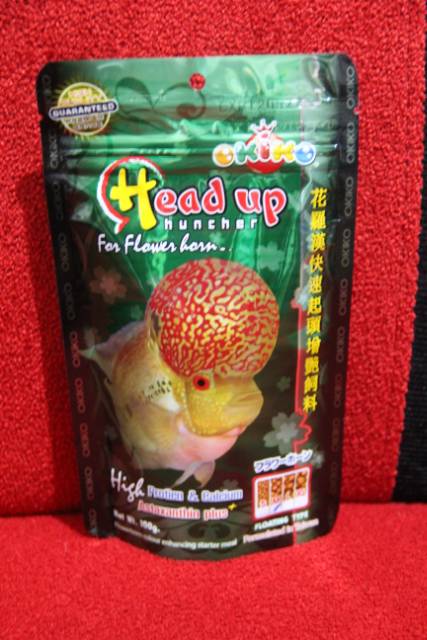 Okiko quick/ platinum/ head up pellet ikan louhan impor