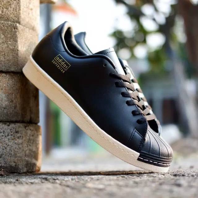 adidas superstar 80s clean black