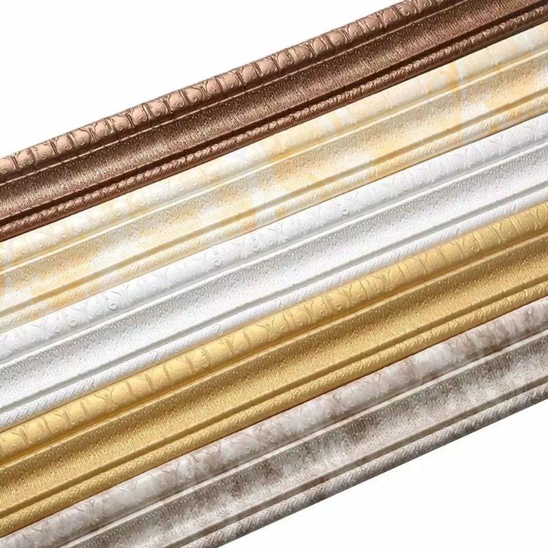 WALLPAPER FOAM LIST TIMBUL 3D BORDER MOTIF CORAK WARNA FRAME GOLD PUTIH MARMER BRONZE COPPER DEKOR