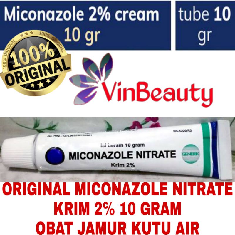 ORIGINAL SALEP MICONAZOLE NITRATE KRIM 2% 10 gram OBAT GATAL JAMUR KUTU AIR MIKONAZOLE CREAM