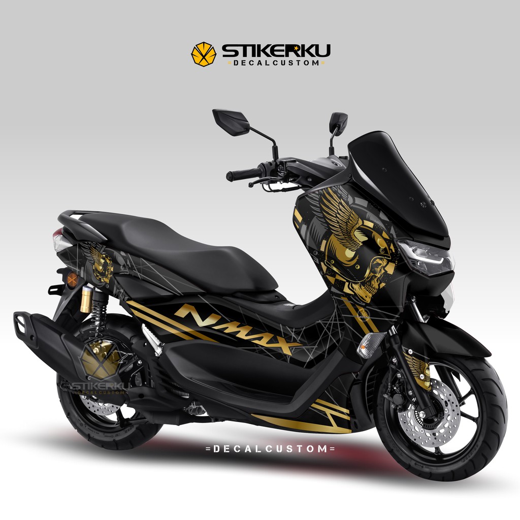 decal nmax 2020 / striping nmax 2020 / sticker nmax 2020 / sticker motor nmax / skull gold