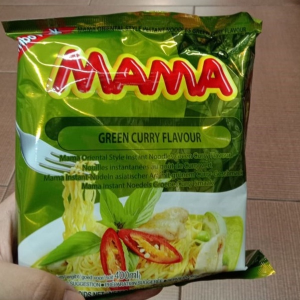 

MAMA GREEN CURRY FLAVOUR 90 GR / MAMA ORIENTAL STYLE INSTANT NOODLE GREEN CURRY