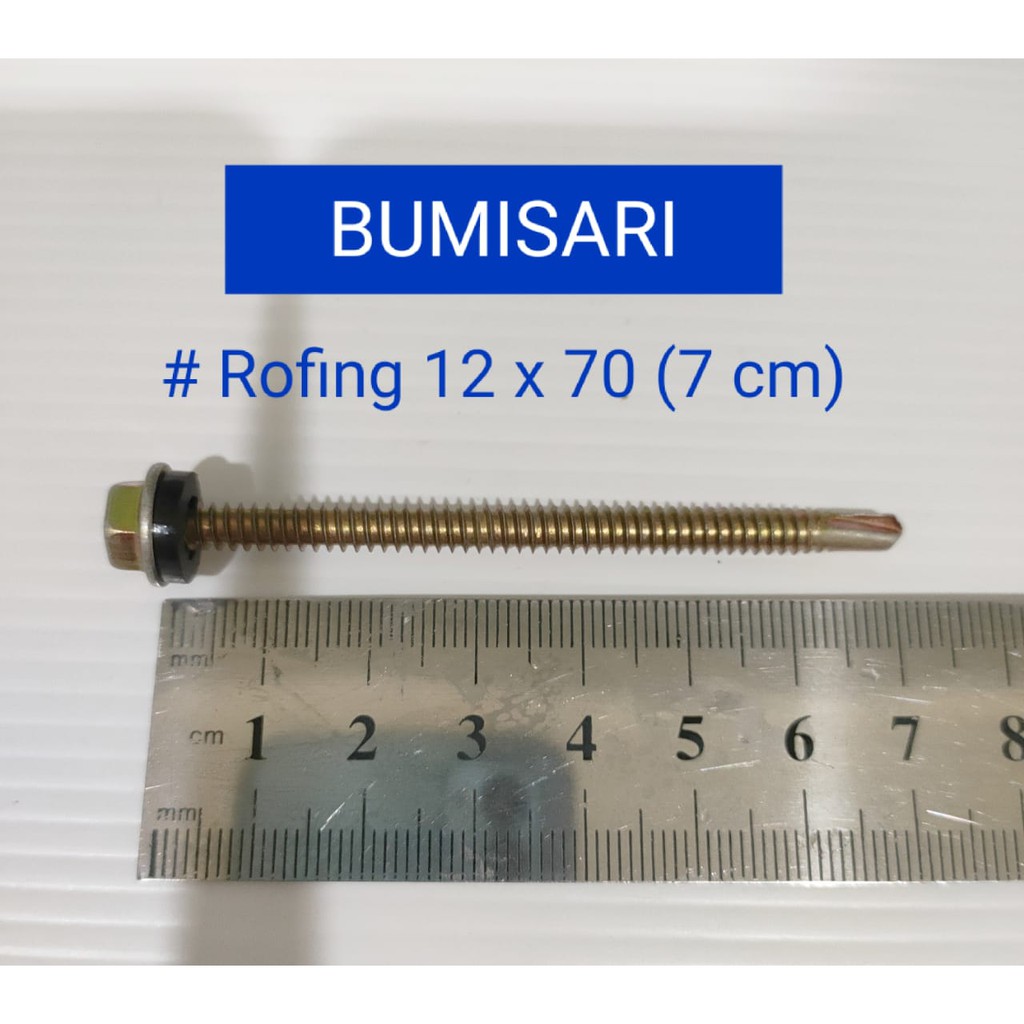 BAUT ATAP 12 x 70 / ROFING KUNING 7 cm