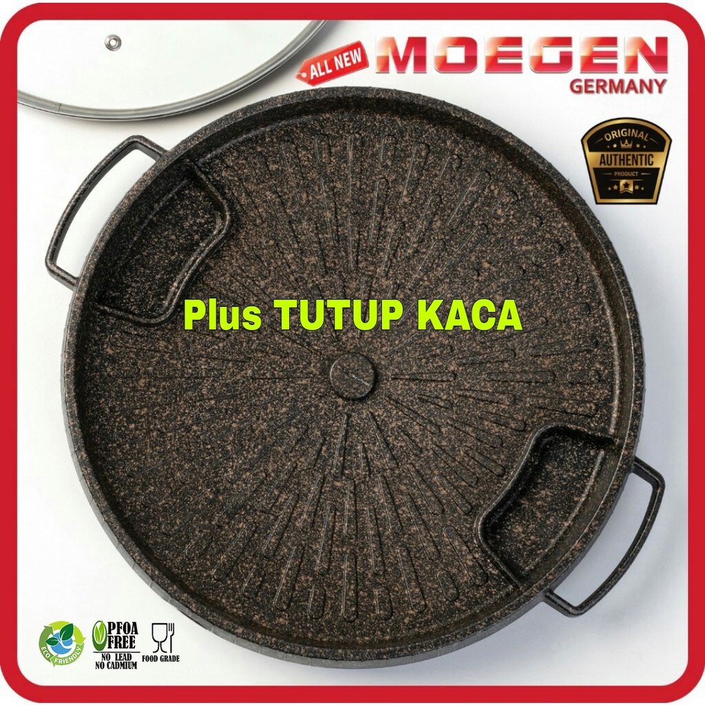 ORIGINAL MOEGEN Germany bulgogi pan all new moegen 32cm grill panggangan bbq + tutup kaca