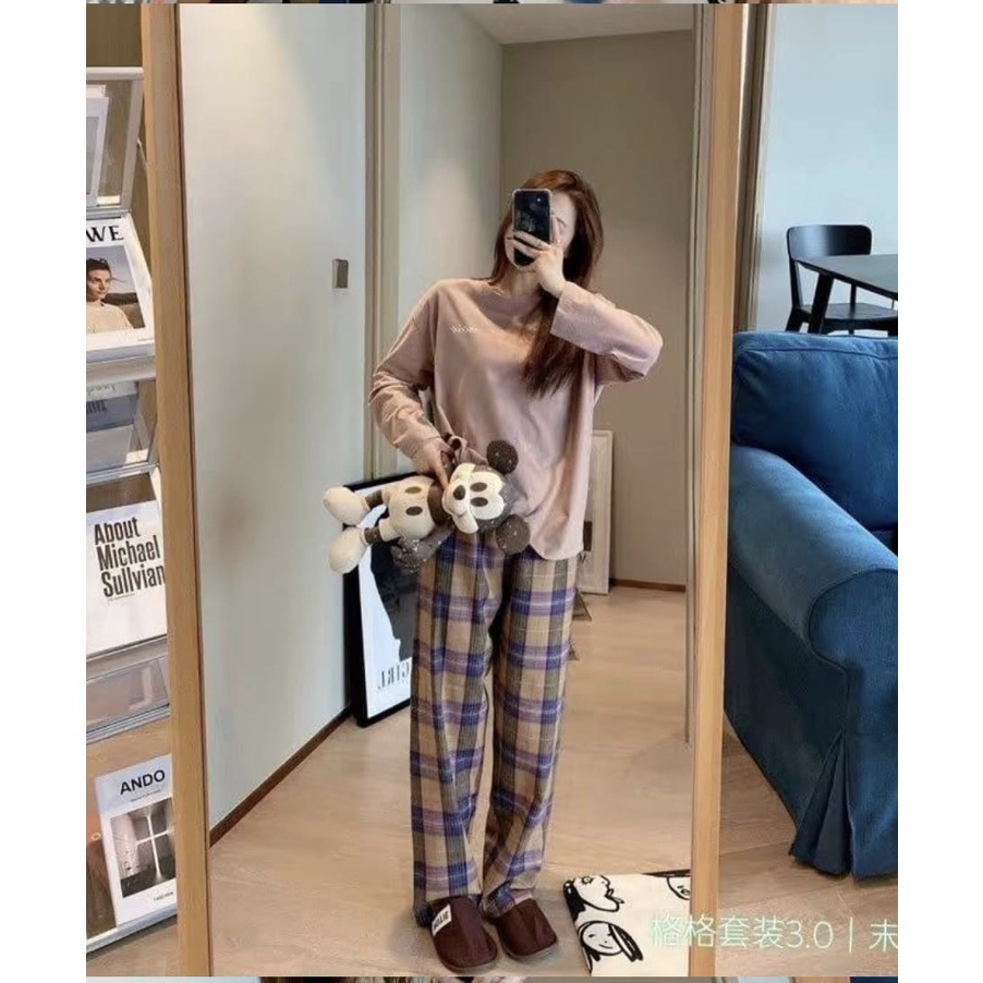 baju tidur piyama lengan panjang celana panjang pp bahan spandex import-6.