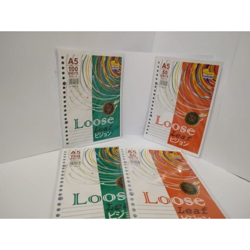 

Loose Leaf A5 50 - 100 Sheet / Loose Leaf New Vision isi 50 - 100 lembar