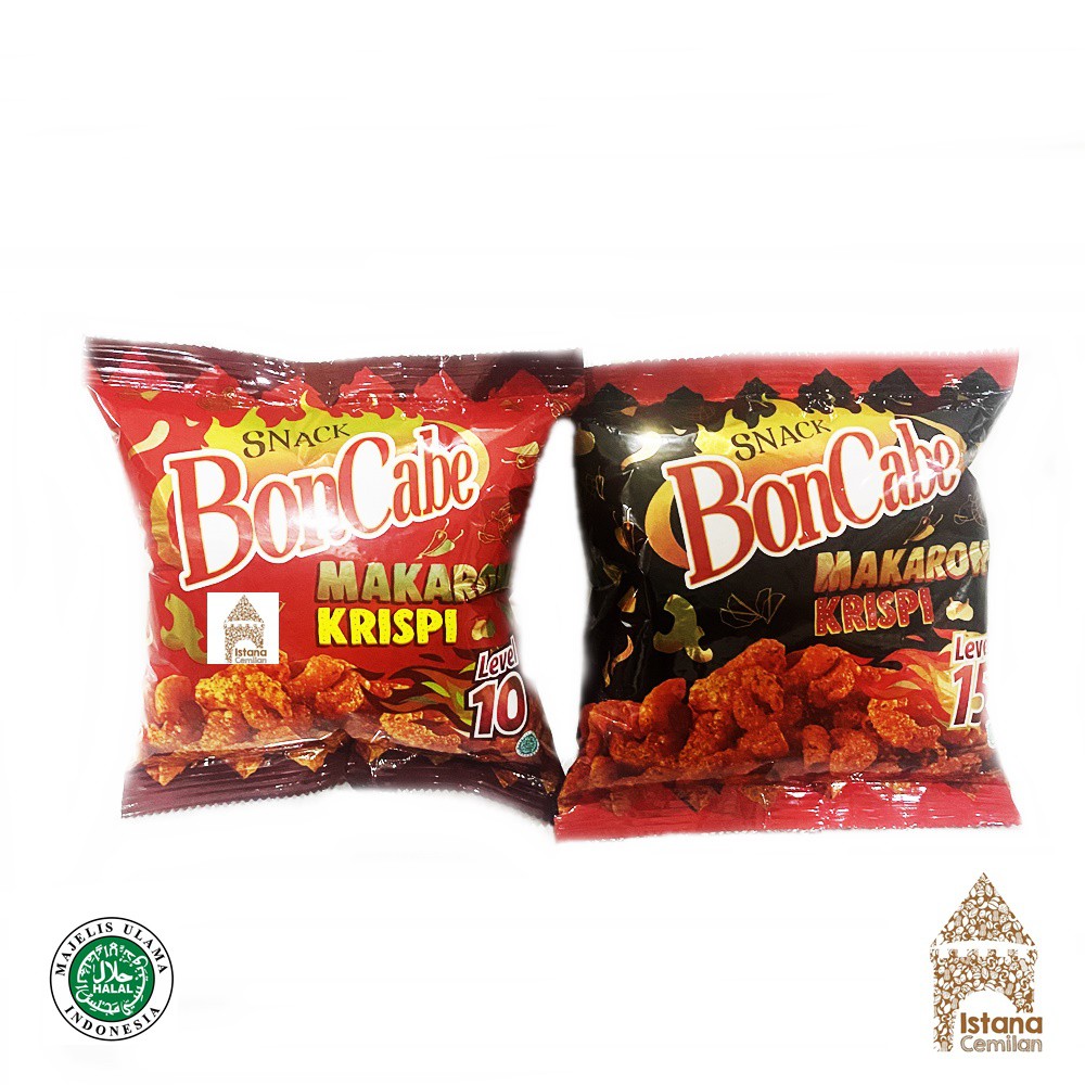 Bon Cabe Snack Makaroni Krispi Level 02 Nacho Cheese / 10 / 15 Mini / Kulit Pangsit Lv 10 | Kobe Boncabe 27 Gram